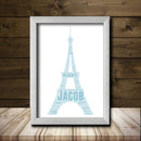 Personalised Eiffel Tower 1 Word Art Poster Print