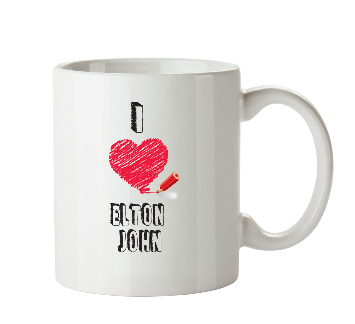 I Love ELTON JOHN Celebrity Mug – printed mug product image 1