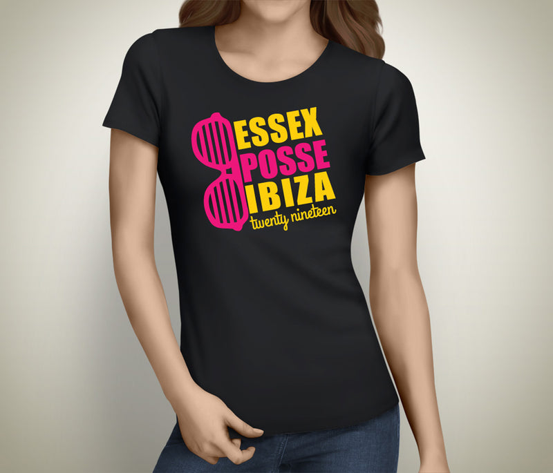 Essex Posse Ibiza Colour Custom Hen T-Shirt - Any Name - Party Tee