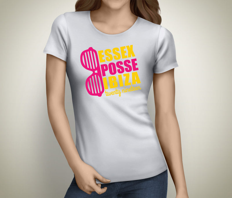 Essex Posse Ibiza Colour Custom Hen T-Shirt - Any Name - Party Tee