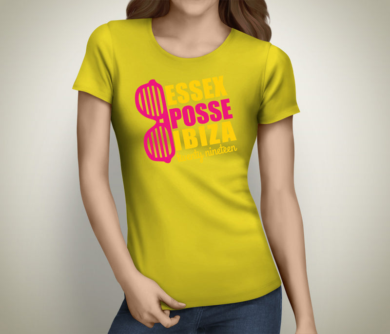 Essex Posse Ibiza Colour Custom Hen T-Shirt - Any Name - Party Tee