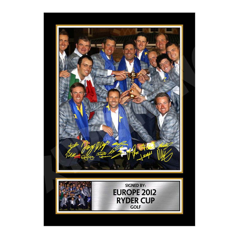 EUROPE 2012 RYDER CUP Limited Edition Golfer Signed Print - Golf