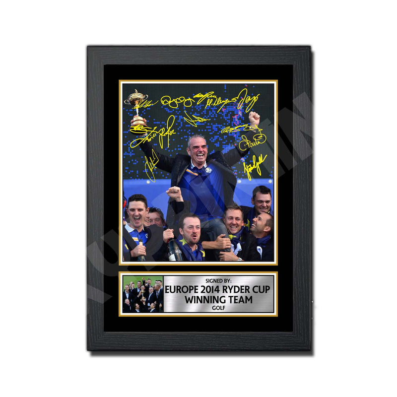 EUROPE 2014 RYDER CUP WINNING TEAM Limited Edition Golfer Signed Print - Golf