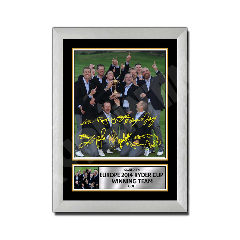 EUROPE 2014 RYDER CUP WINNING TEAM 2 Limited Edition Golfer Signed Print - Golf