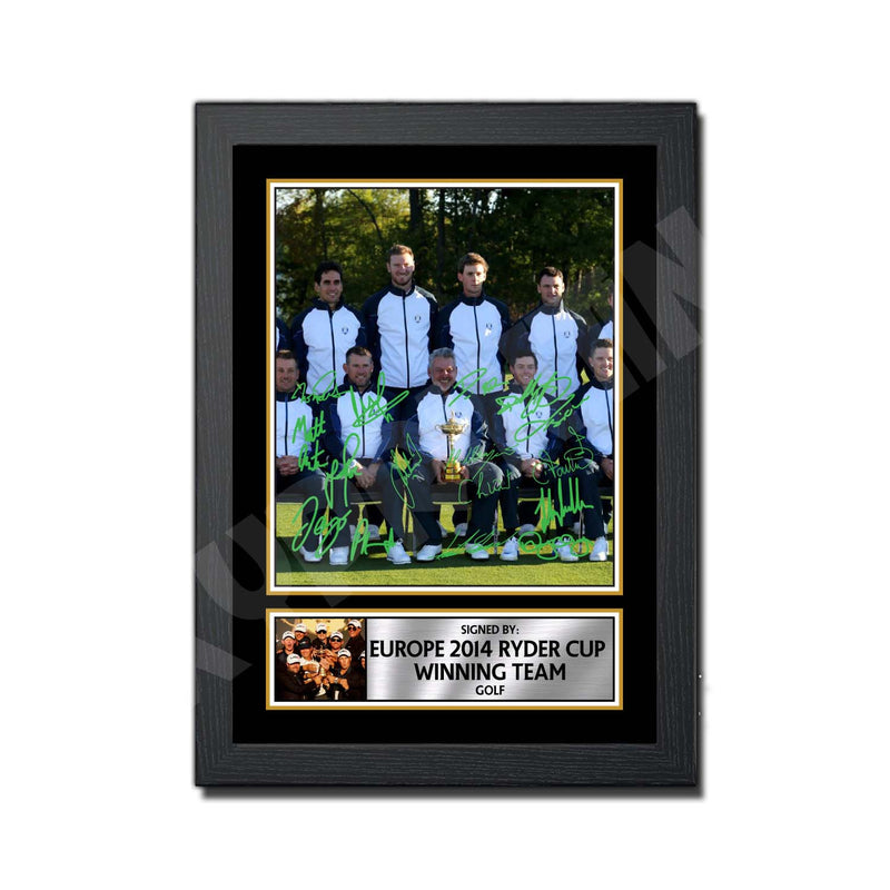 EUROPE 2016 RYDER CUP TEAM SIGNED AUTOGRAPH Limited Edition Golfer Signed Print - Golf