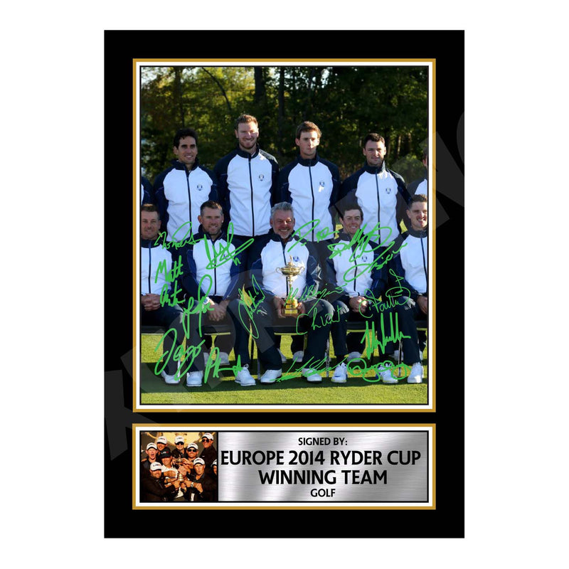 EUROPE 2016 RYDER CUP TEAM SIGNED AUTOGRAPH Limited Edition Golfer Signed Print - Golf