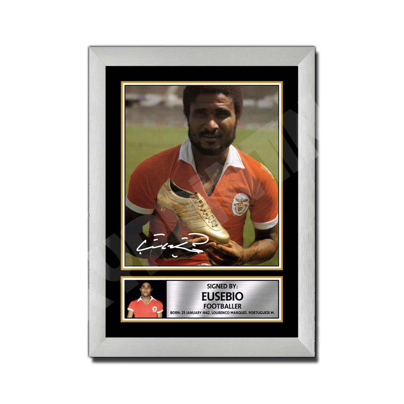 EUSEBIO BENFICA 2 Limited Edition Football Player Signed Print - Football