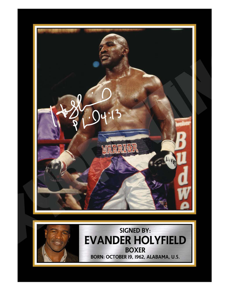 EVANDER HOLYFIELD Limited Edition Boxer Signed Print - Boxing