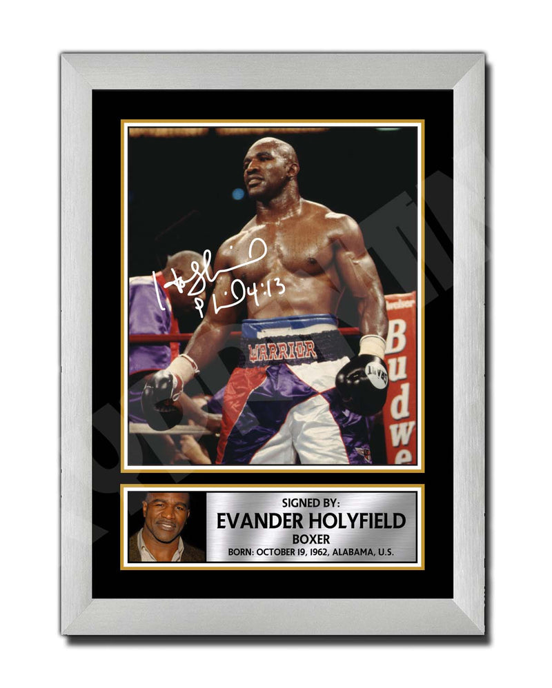 EVANDER HOLYFIELD Limited Edition Boxer Signed Print - Boxing