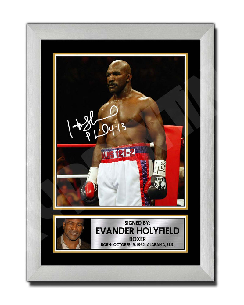 EVANDER HOLYFIELD 2 Limited Edition Boxer Signed Print - Boxing