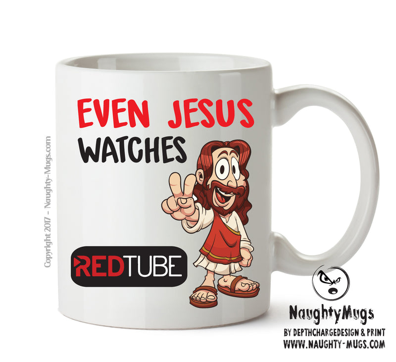 Even Jesus Watches Porn-W - Adult Mug