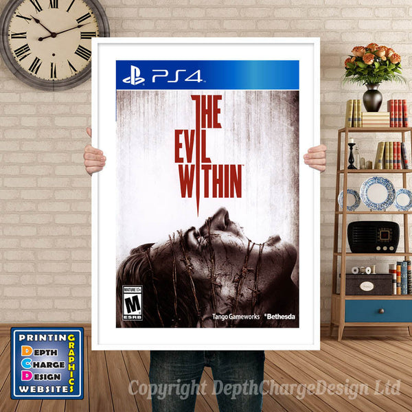 Evil Within PS4 Game Inspired Theme PS4 Game Inspired Theme Retro Gaming Poster