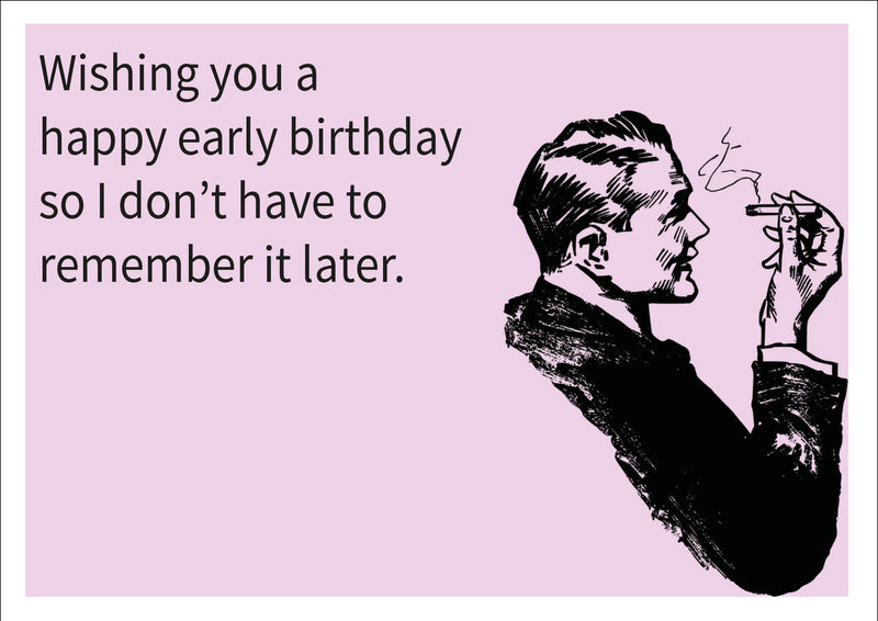 Early Birthday INSPIRED Adult Personalised Birthday Card Birthday Card