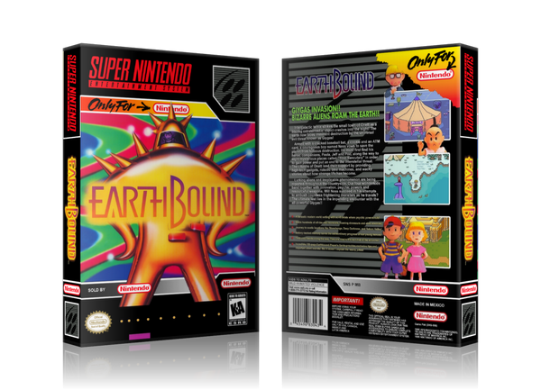 Earthbound Replacement Nintendo SNES Game Case Or Cover – SNES Replacement Game case product image 1