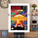 Earthbound Super Nintendo GAME INSPIRED THEME Retro Gaming Poster A4 A3 A2 Or A1