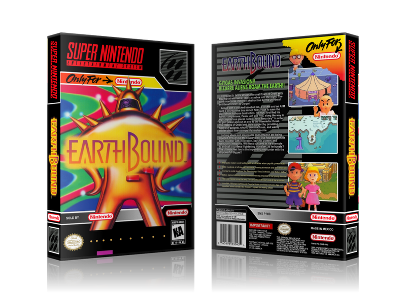 Earthbound Replacement Nintendo SNES Game Case Or Cover