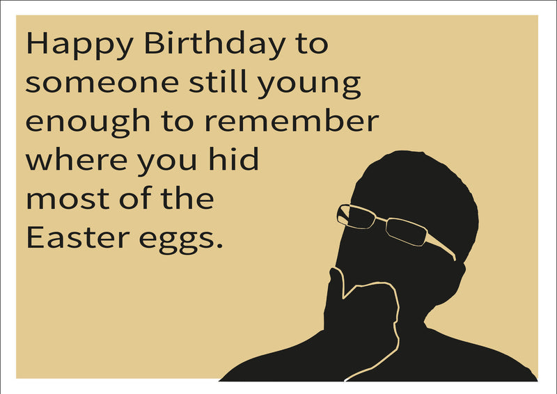 Easter Eggs INSPIRED Adult Personalised Birthday Card Birthday Card