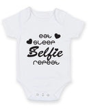 Eat Sleep Selfie Repeat Baby Grow Bodysuit