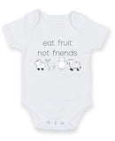 Eat Fruits Not Friend Personalised Baby Boy Girl Unisex Short Sleeve Bodysuit
