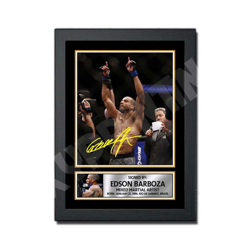 Edson Barboza Limited Edition MMA Wrestler Signed Print - MMA Wrestling
