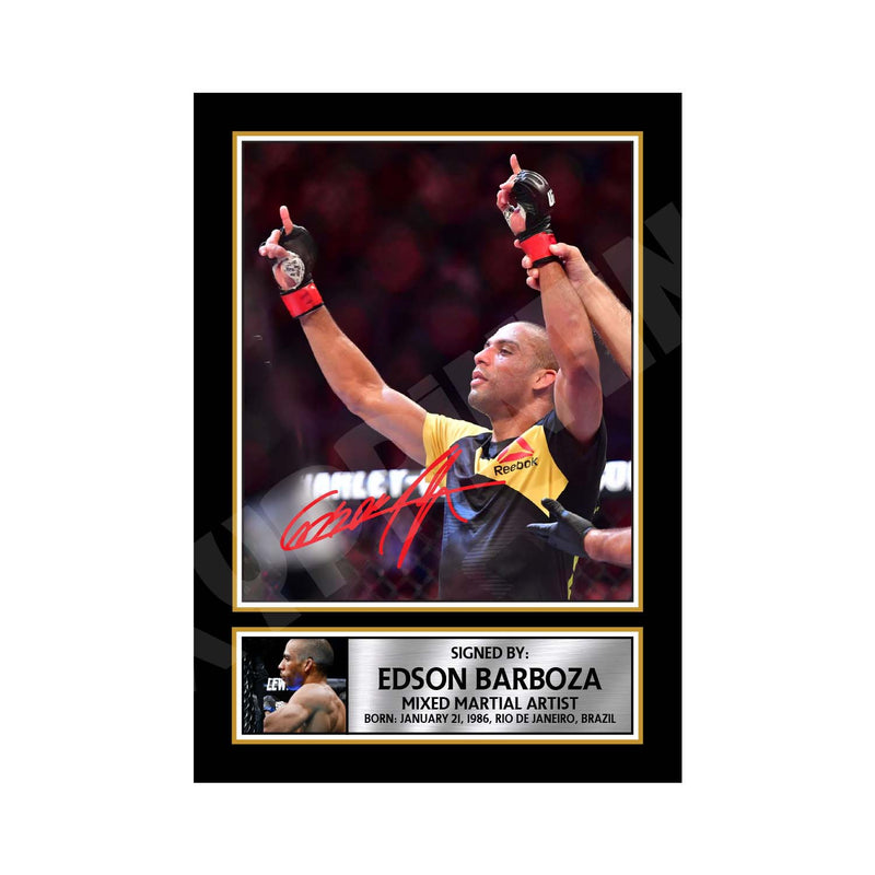 Edson Barboza 2 Limited Edition MMA Wrestler Signed Print - MMA Wrestling