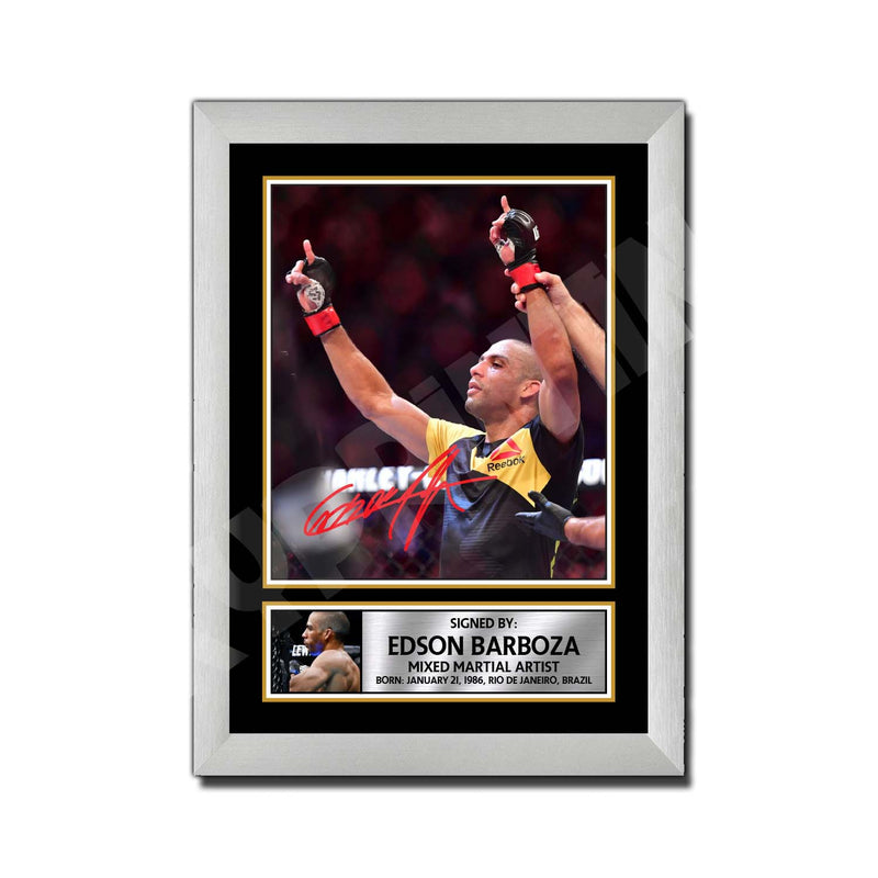 Edson Barboza 2 Limited Edition MMA Wrestler Signed Print - MMA Wrestling