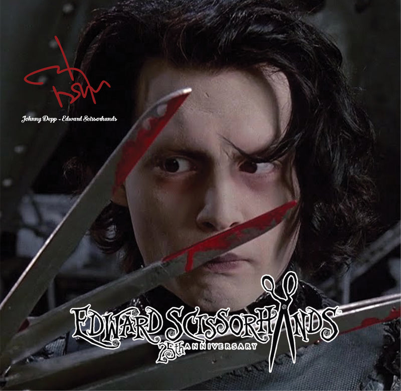 Edward Scissorhands Signed Lego Display Case - Minifigure Display Background and Frames