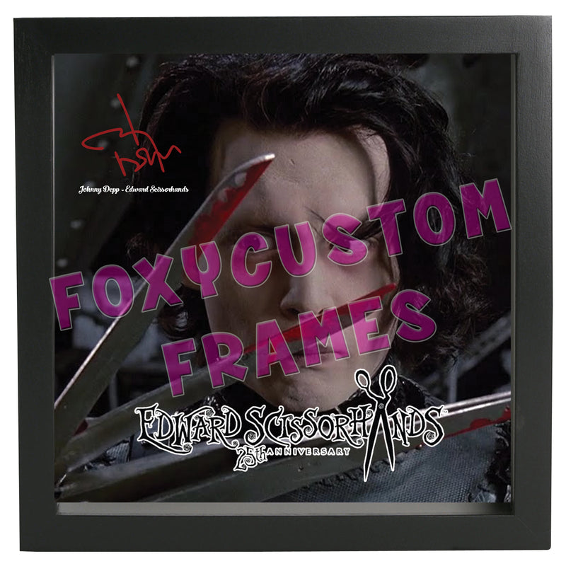 Edward Scissorhands Signed Lego Display Case - Minifigure Display Background and Frames