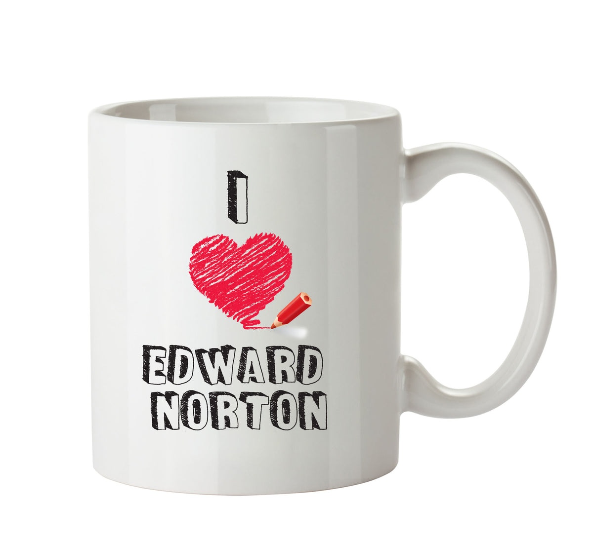 I Love Edward Norton Celebrity Mug Office Mug – printed mug product image 1