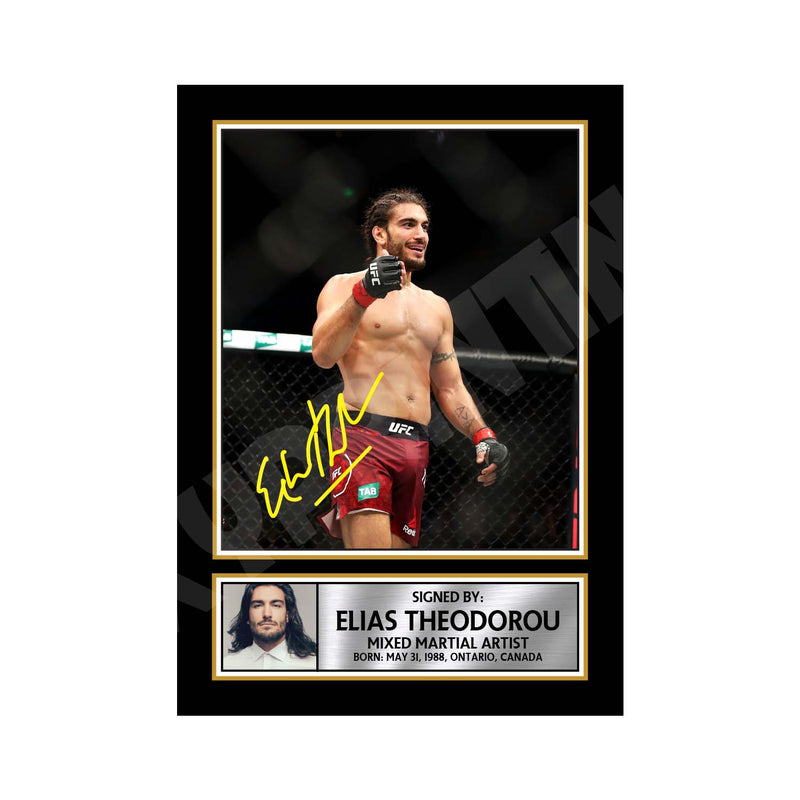 Elias Theodorou Limited Edition MMA Wrestler Signed Print - MMA Wrestling