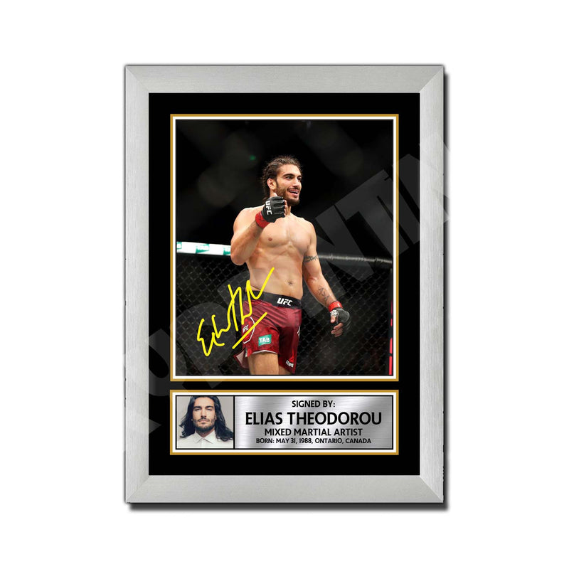 Elias Theodorou Limited Edition MMA Wrestler Signed Print - MMA Wrestling
