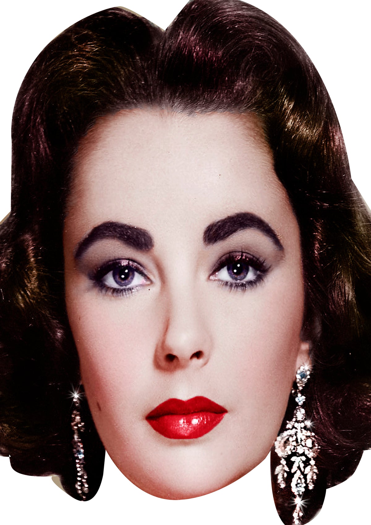 Elizabeth Taylor Face Mask – Fancy Dress Cardboard Costume Mask – Elizabeth Taylor Face Mask