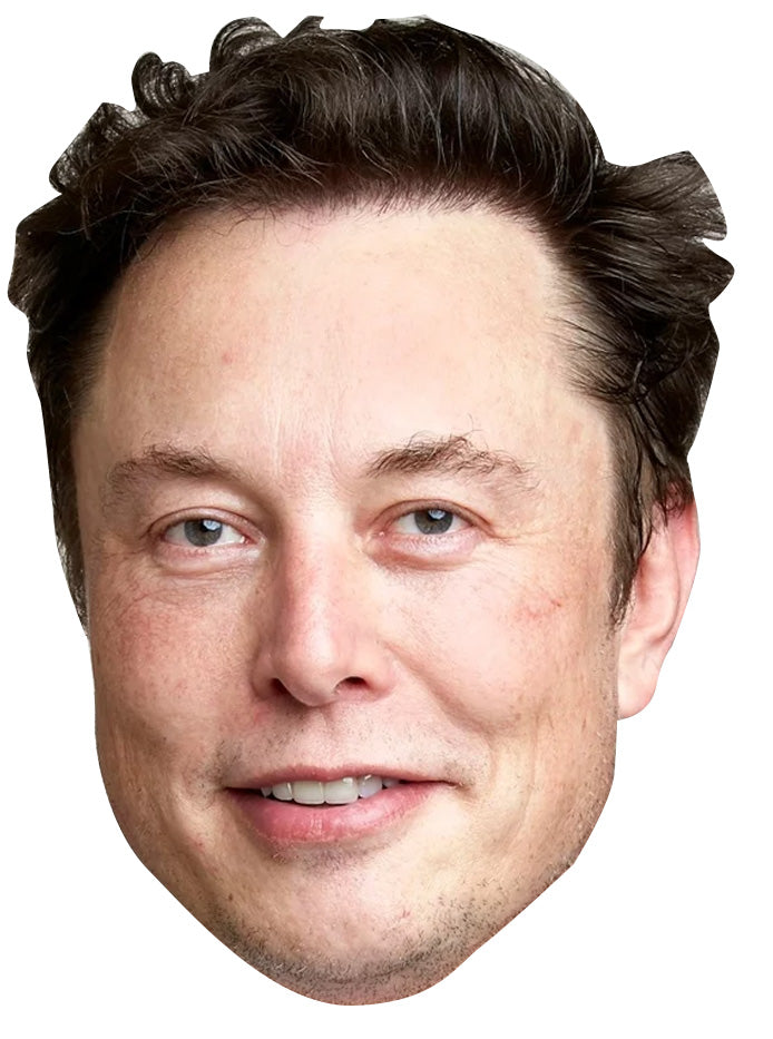 Elon Musk Celebrity Face Mask Fancy Dress Cardboard Costume Mask