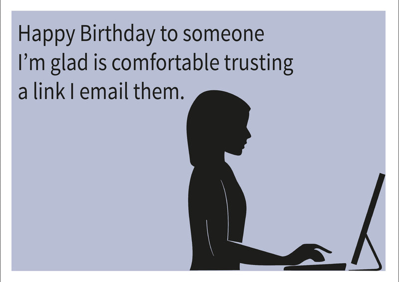 Email Link INSPIRED Adult Personalised Birthday Card Birthday Card