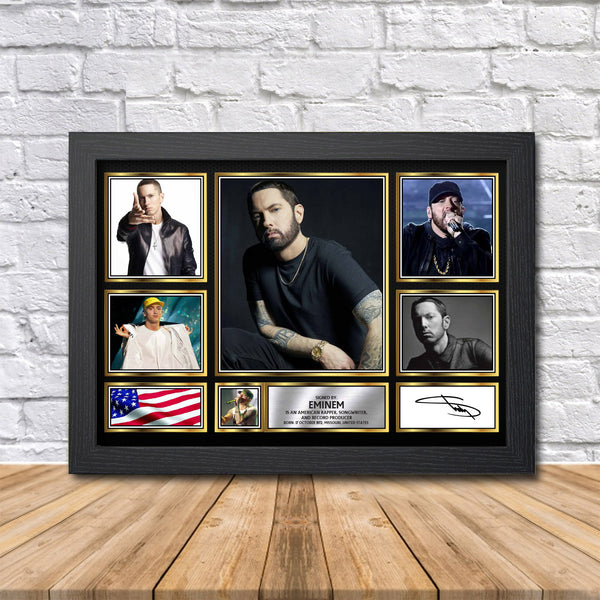 Eminem Printed Signature Print – Reproduction Print