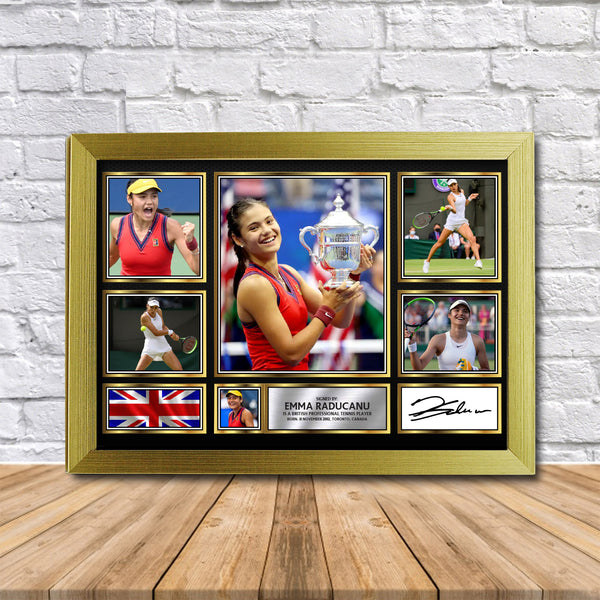 Emma Raducanu Printed Signature Print – Reproduction Print
