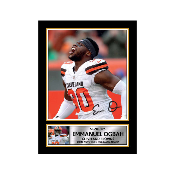 Emmanuel Ogbah American Football Printed Signature Print