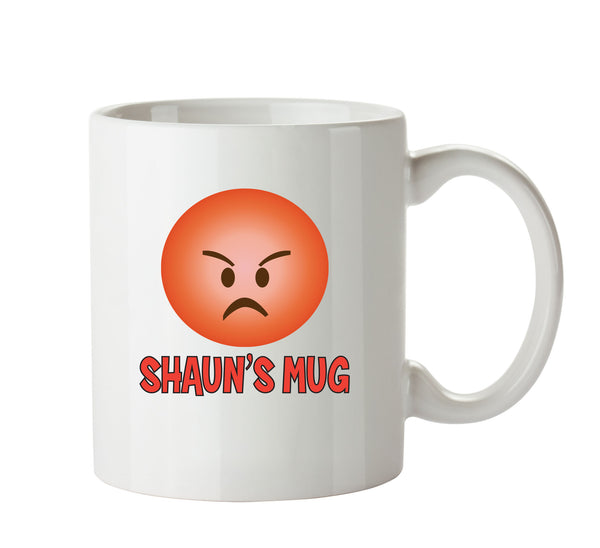 Personalised Cartoon Angry Emoji Emoticons Mugs – printed mug product image 1