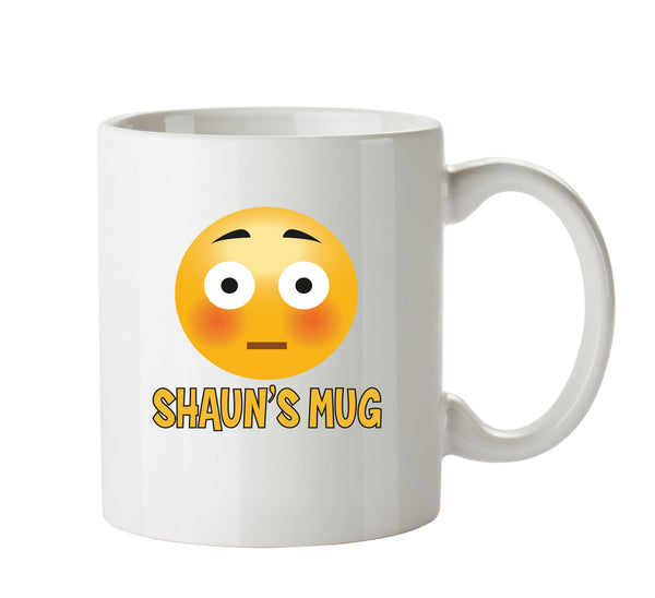 Personalised Cartoon Astonished Emoji Emoticons Mugs – printed mug product image 1