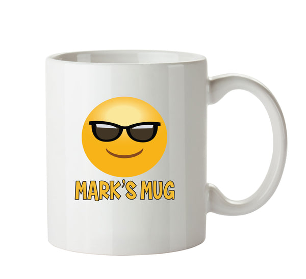 Personalised Cartoon Cool Shades Emoji Emoticons Mugs – printed mug product image 1
