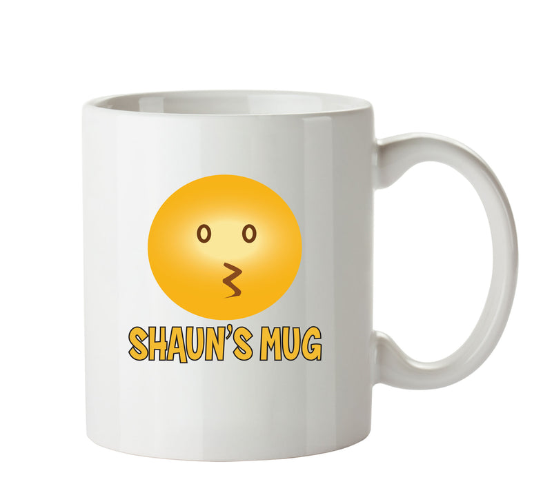 Personalised Cartoon Pout With Open Eyes Emoji Emoticons Mugs