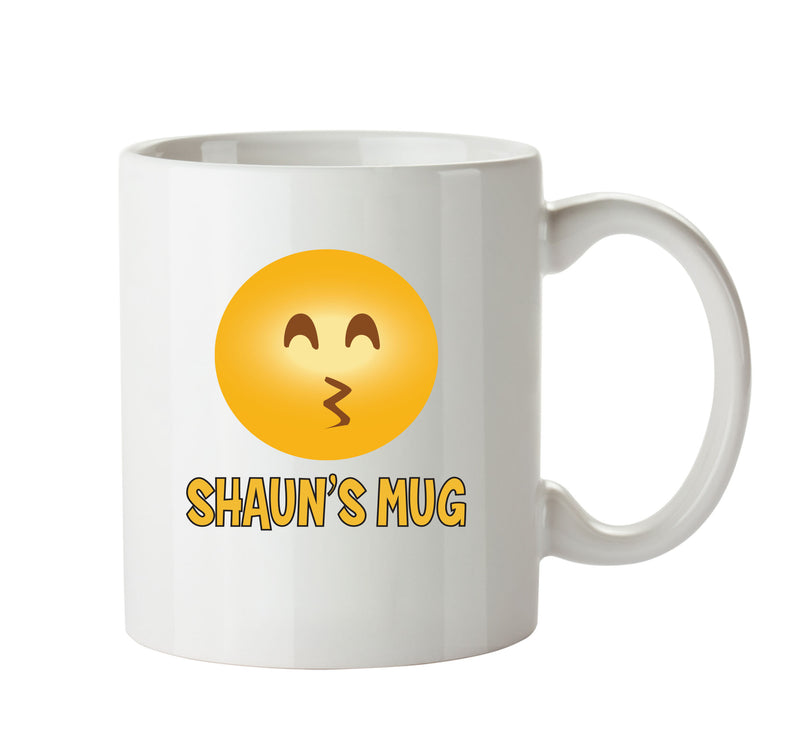 Personalised Cartoon Pout With Smiley Eyes Emoji Emoticons Mugs
