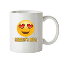 Personalised Cartoon Smiley Wirth Heart Shaped Eyes Emoji Emoticons Mugs