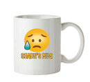 Personalised Cartoon Unhappy Cold Sweat Emoji Emoticons Mugs