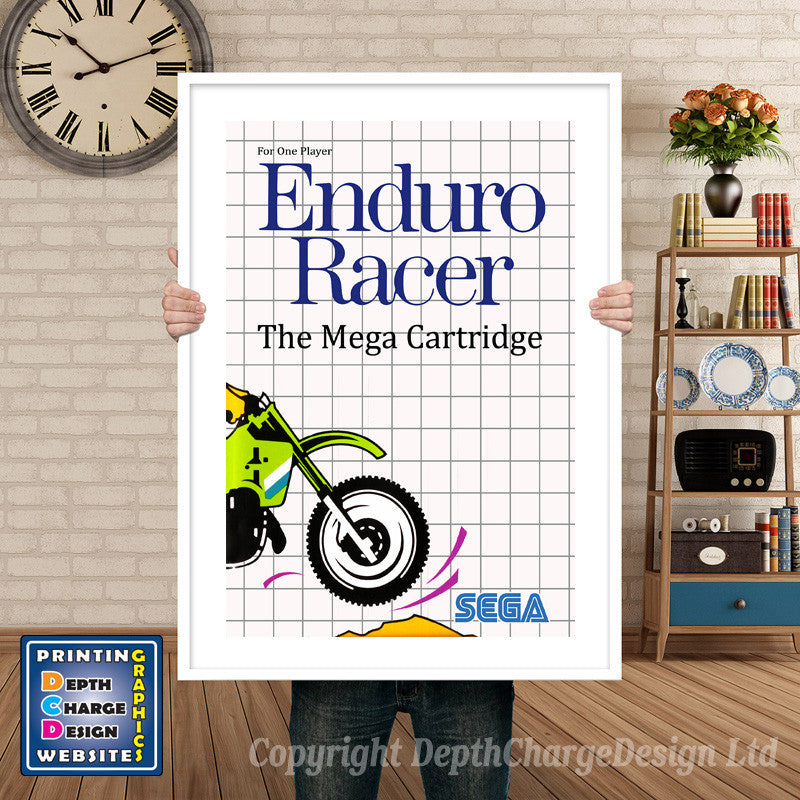 Enduro Racer Inspired Retro Gaming Poster A4 A3 A2 Or A1 – Enduro Racer Inspired Retro Gaming Poster