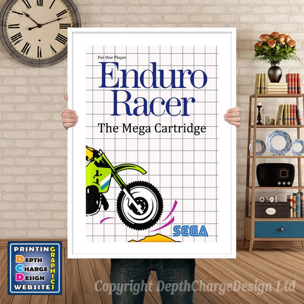 Enduro Racer Inspired Retro Gaming Poster