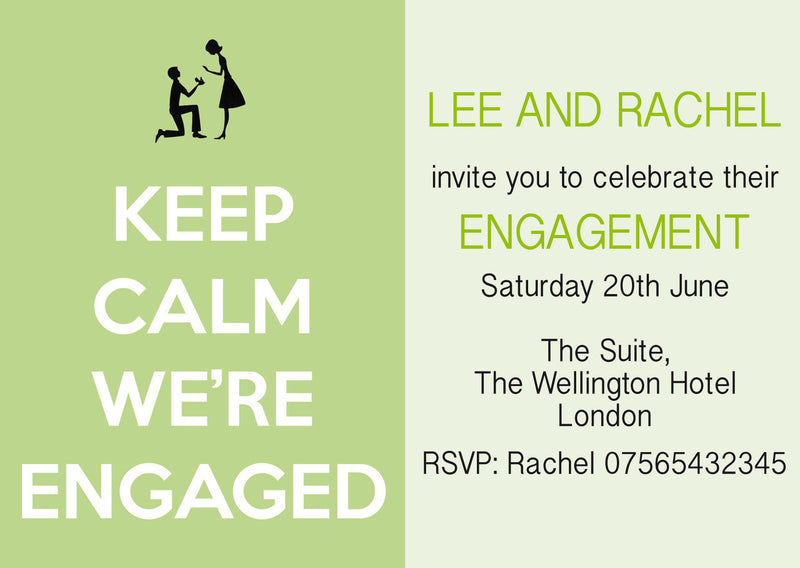 10 X Personalised Printed Engagement Party 4 INSPIRED STYLE Invites