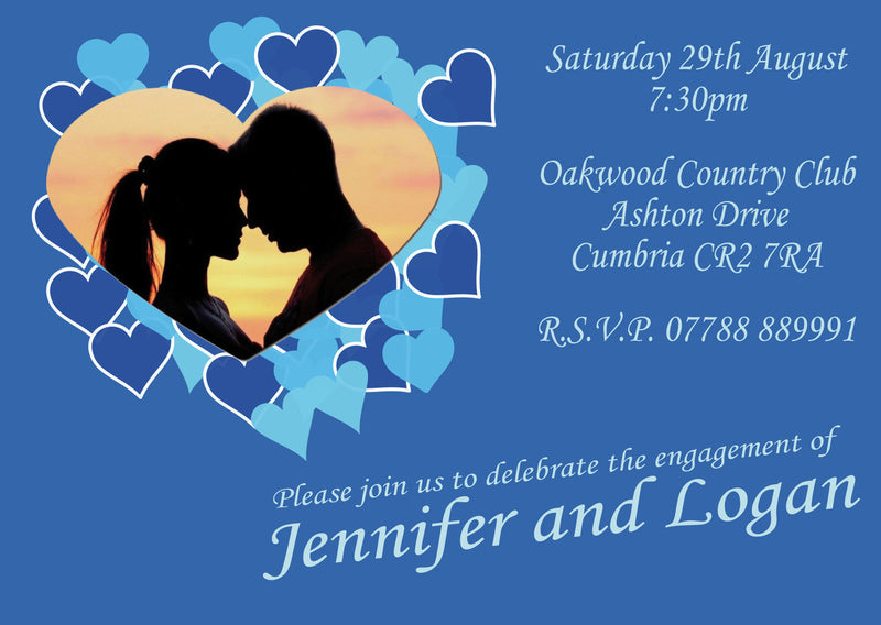 10 X Personalised Printed Engagement 4 INSPIRED STYLE Invites