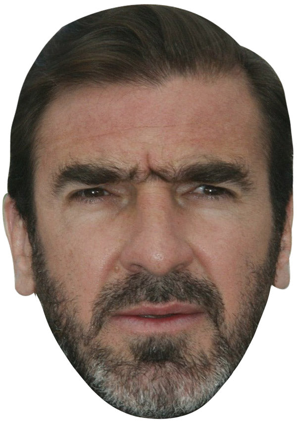 ERIC CANTONA JB - Footballer Fancy Dress Cardboard Celebrity Party Face Mask