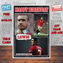 Eroc Camtpma Man U Inspired Style Personalised Football Birthday Card